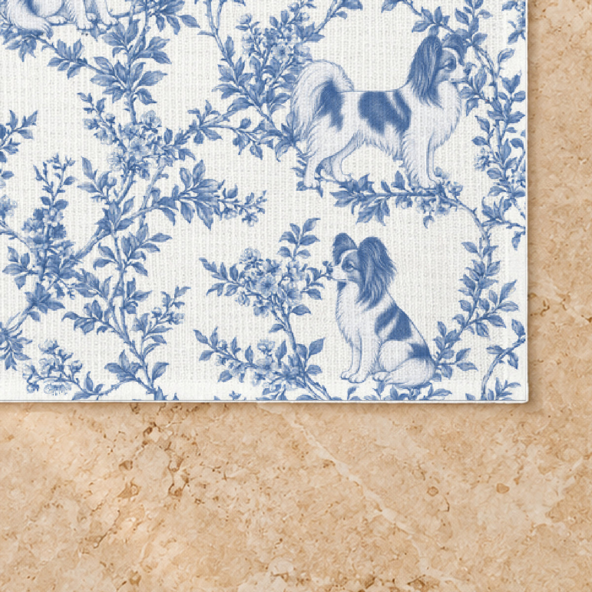 Papillon toile placemat — 03 Fabric Detail Blue