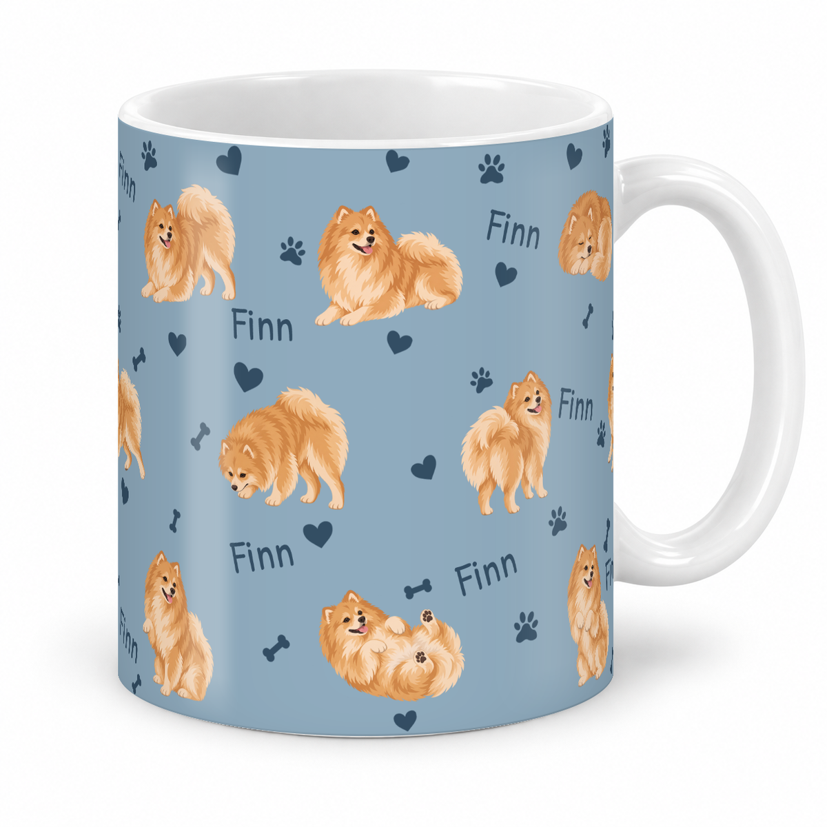 Pomeranian personalized name mug — Dusty Blue Studio