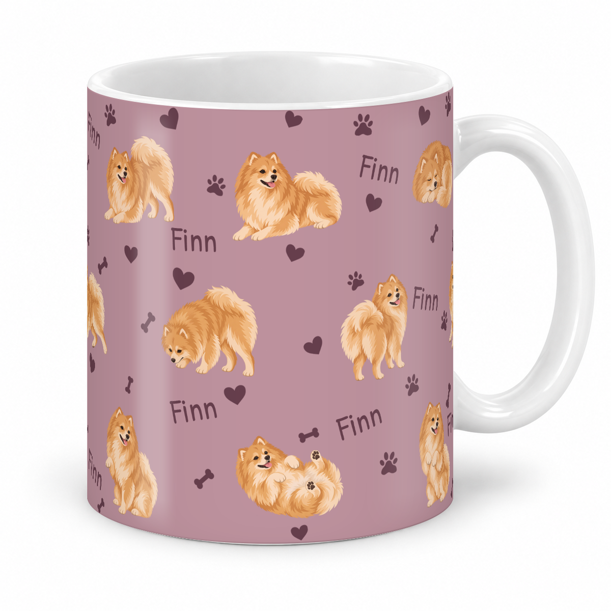 Pomeranian personalized name mug — Dusty Rose Studio