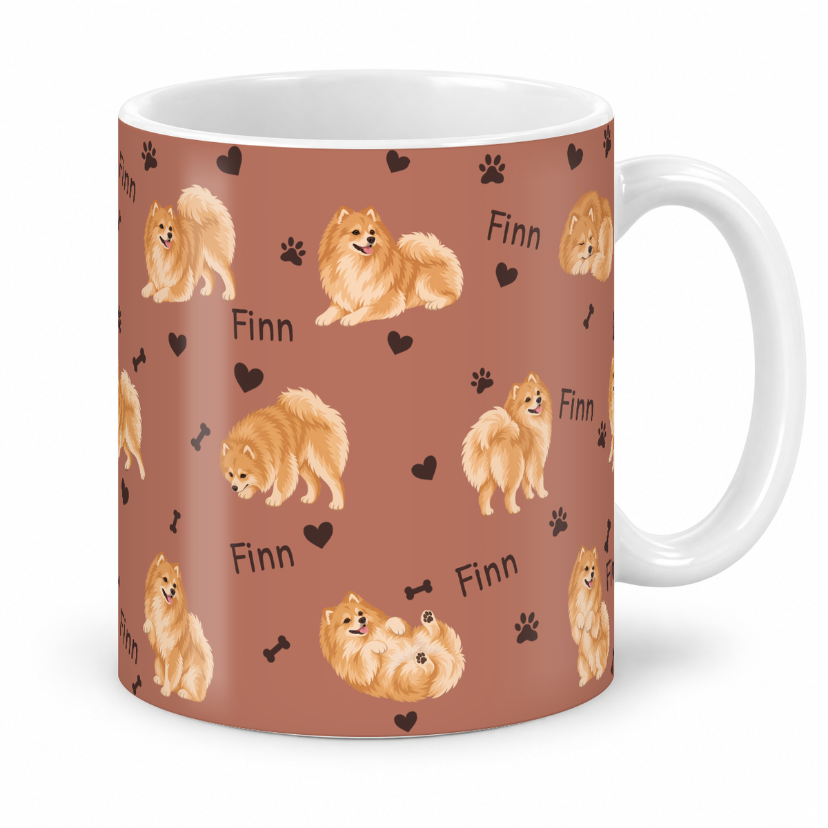 Pomeranian personalized name mug — Muted Terracotta Studio