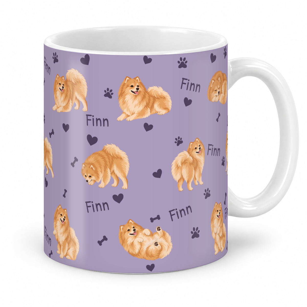 Pomeranian personalized name mug — Soft Lavender Studio
