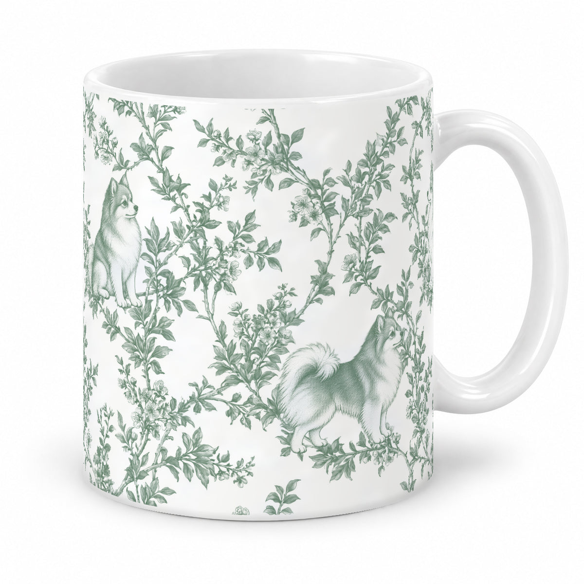 Pomeranian toile mug — Green Studio