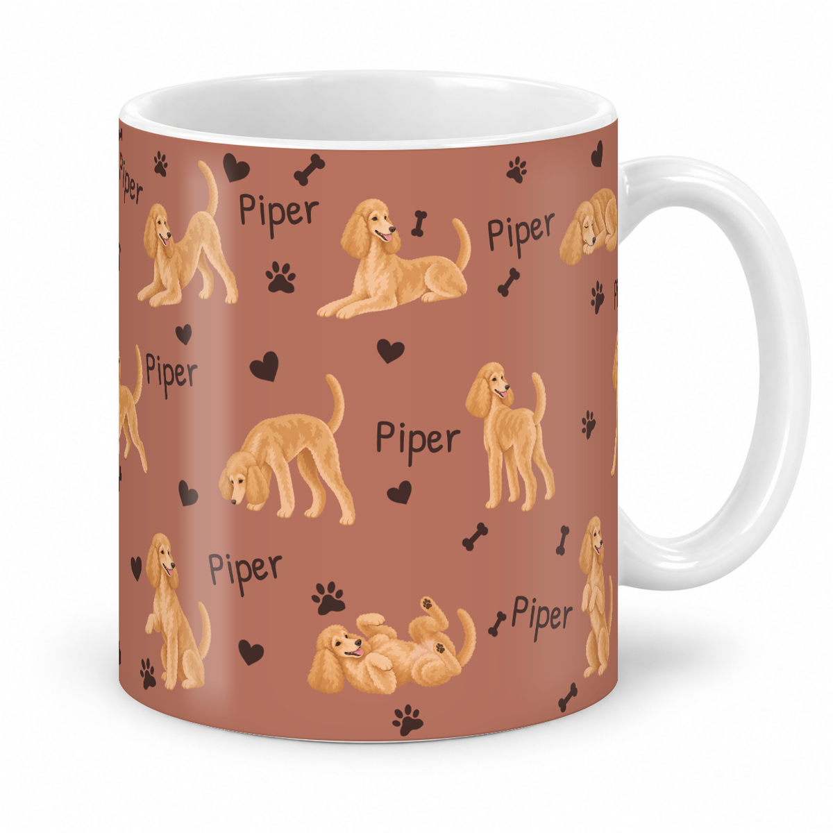 Poodle personalized name mug — Muted Terracotta Studio