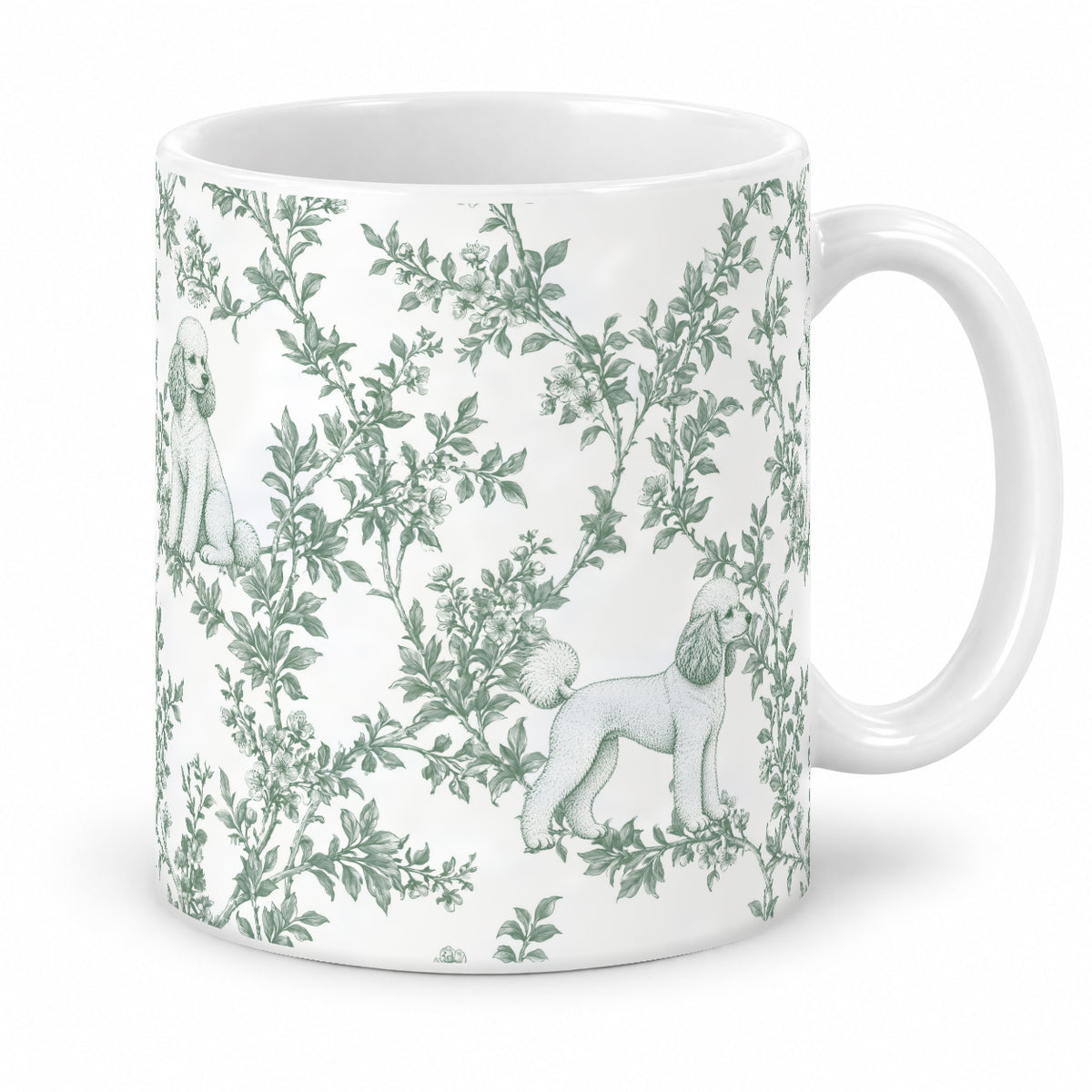 Poodle toile mug — Green Studio