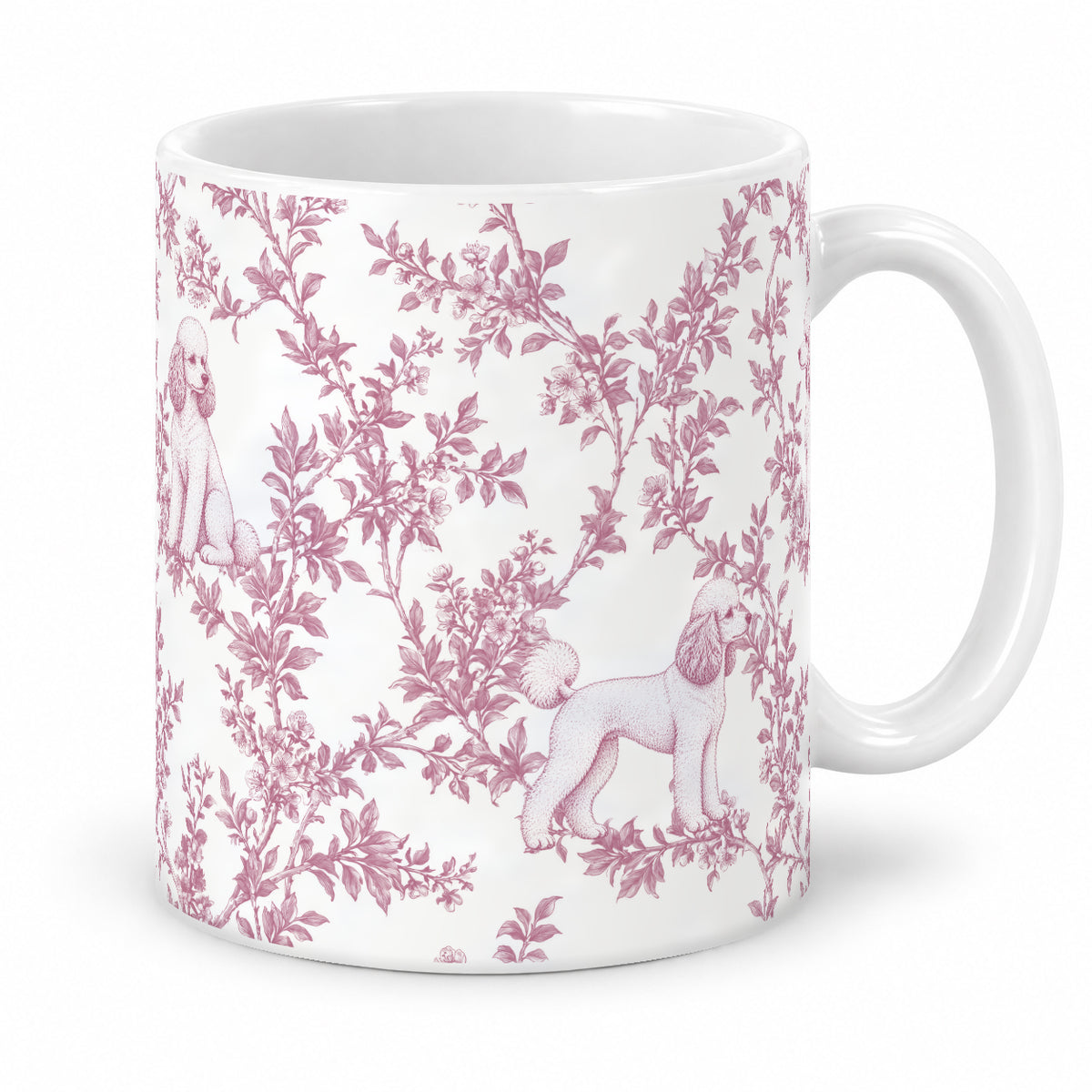 Poodle toile mug — Pink Studio