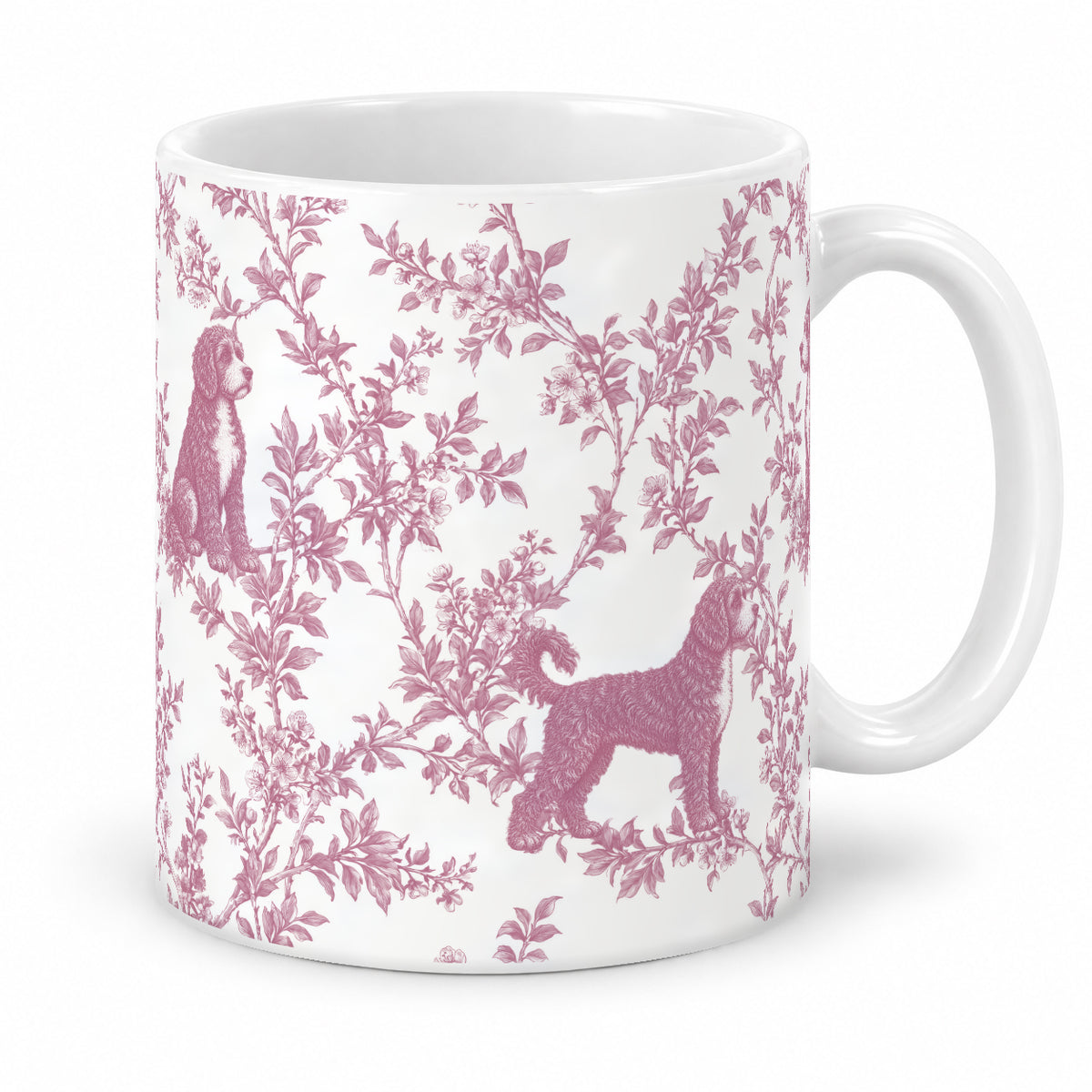 Portuguese Water Dog toile mug — Pink Studio