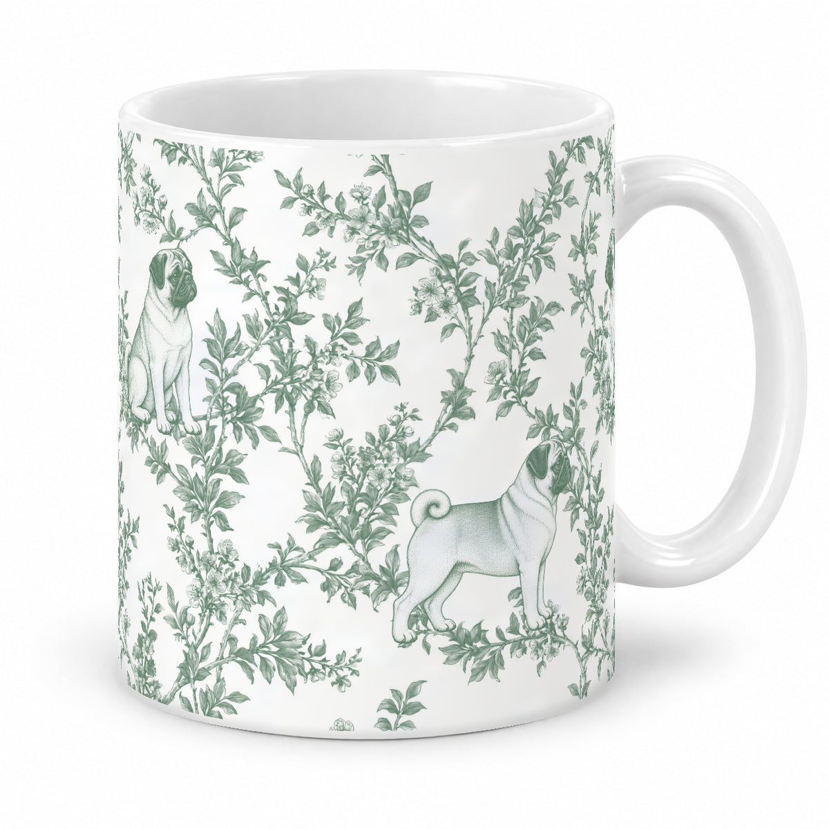 Pug toile mug — Green Studio
