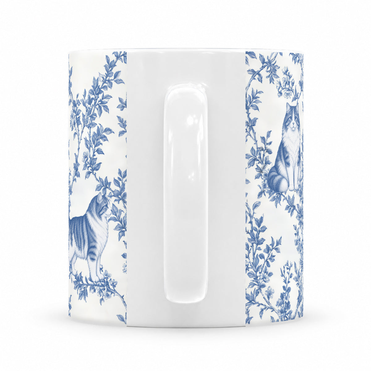 Ragamuffin toile mug — Blue Handle View