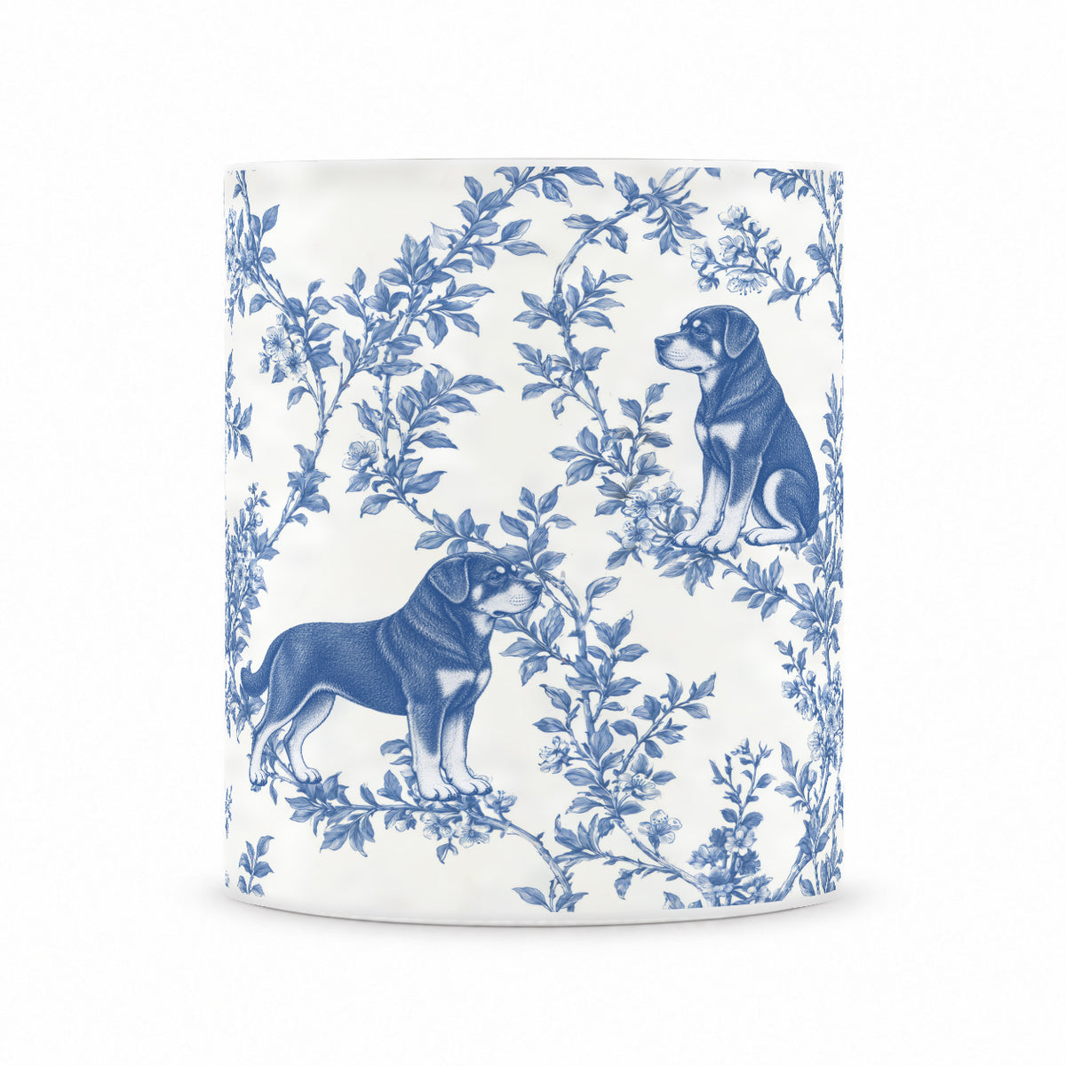 Rottweiler toile mug — Blue Front View