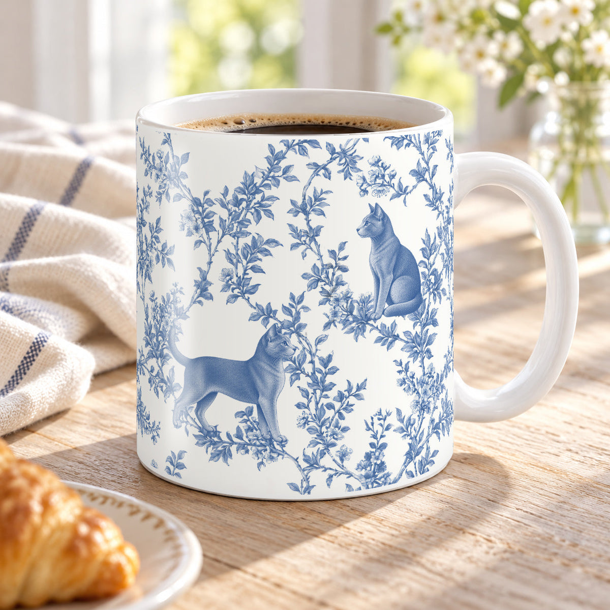 Russian Blue toile mug — Blue Lifestyle