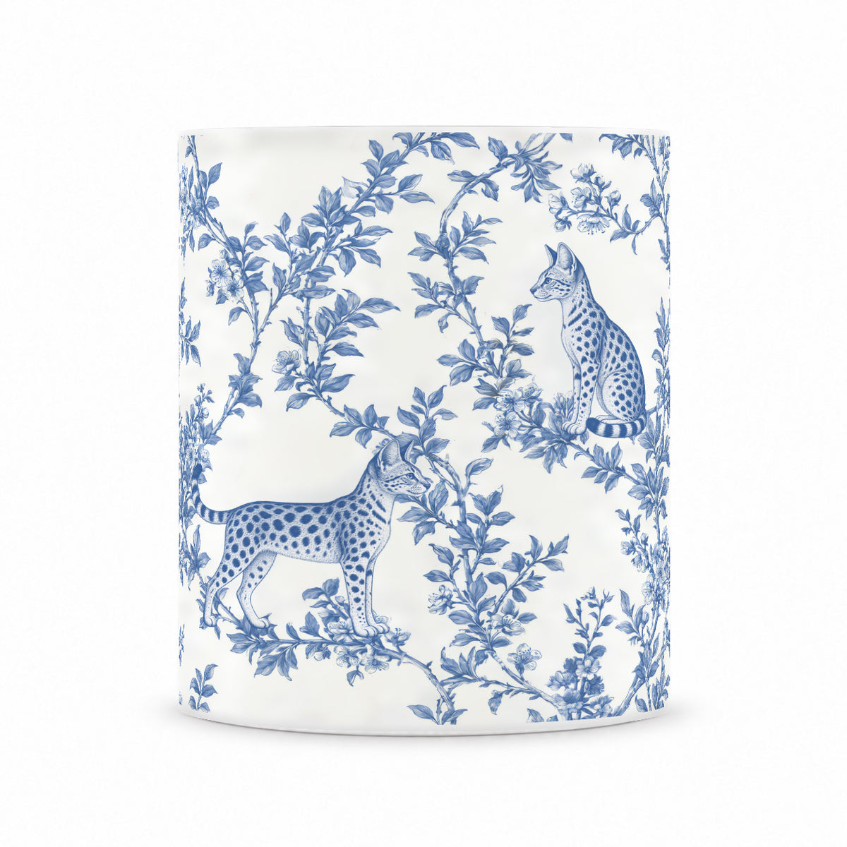 Savannah toile mug — Blue Front View