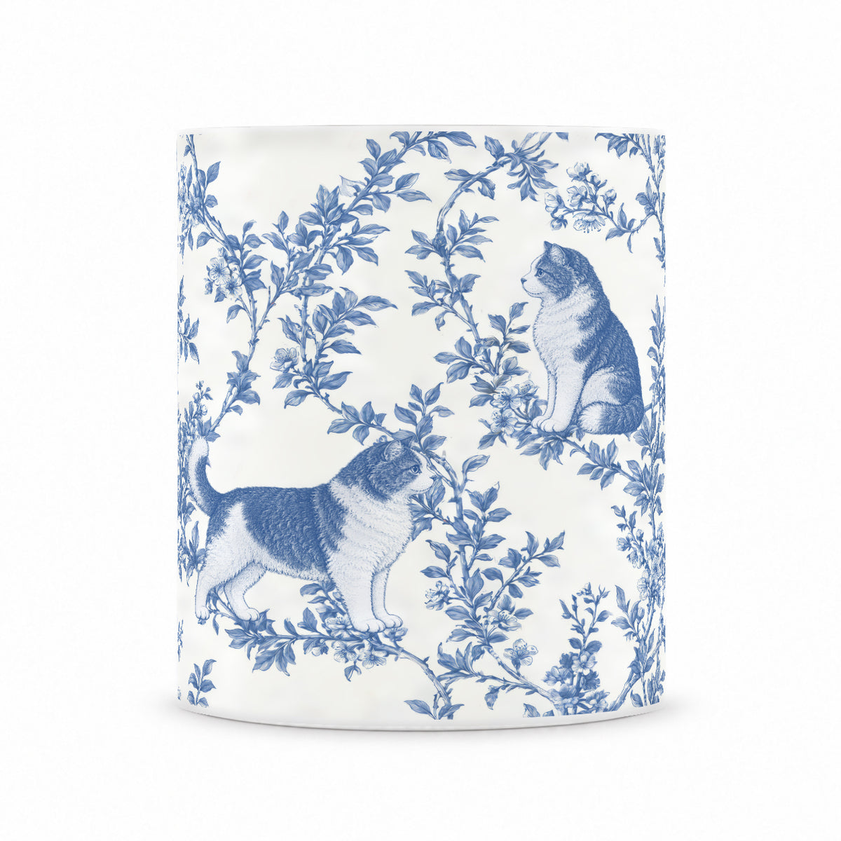 Selkirk Rex toile mug — Blue Front View