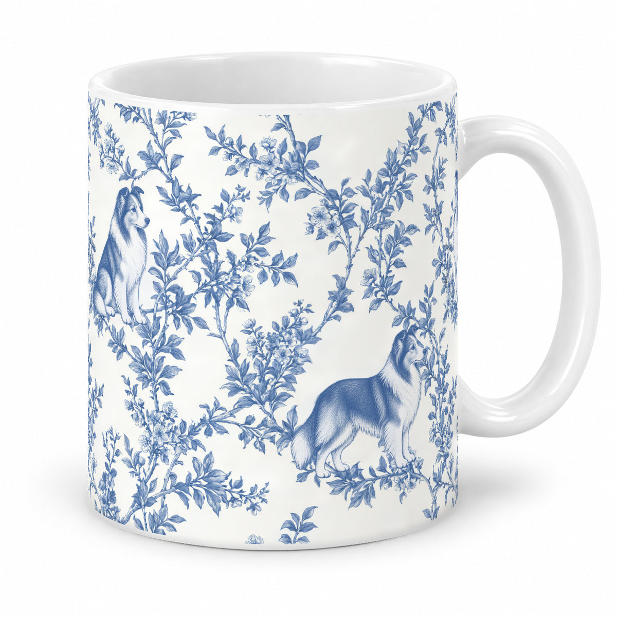 Shetland Sheepdog toile mug — Blue Studio