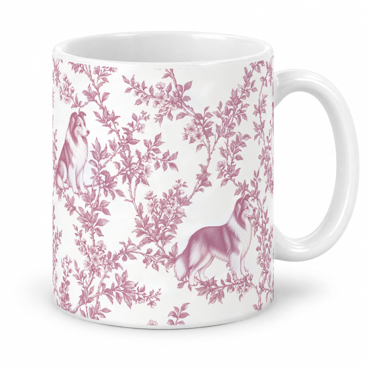 Shetland Sheepdog toile mug — Pink Studio