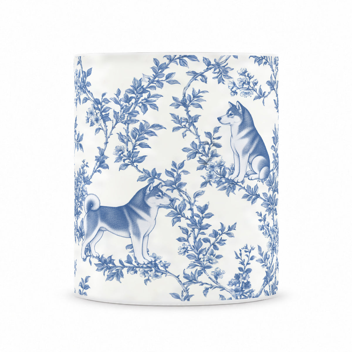 Shiba Inu toile mug — Blue Front View