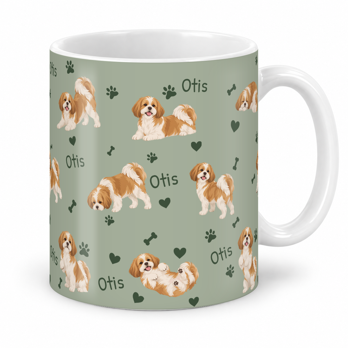Shih Tzu personalized name mug — Soft Sage Studio