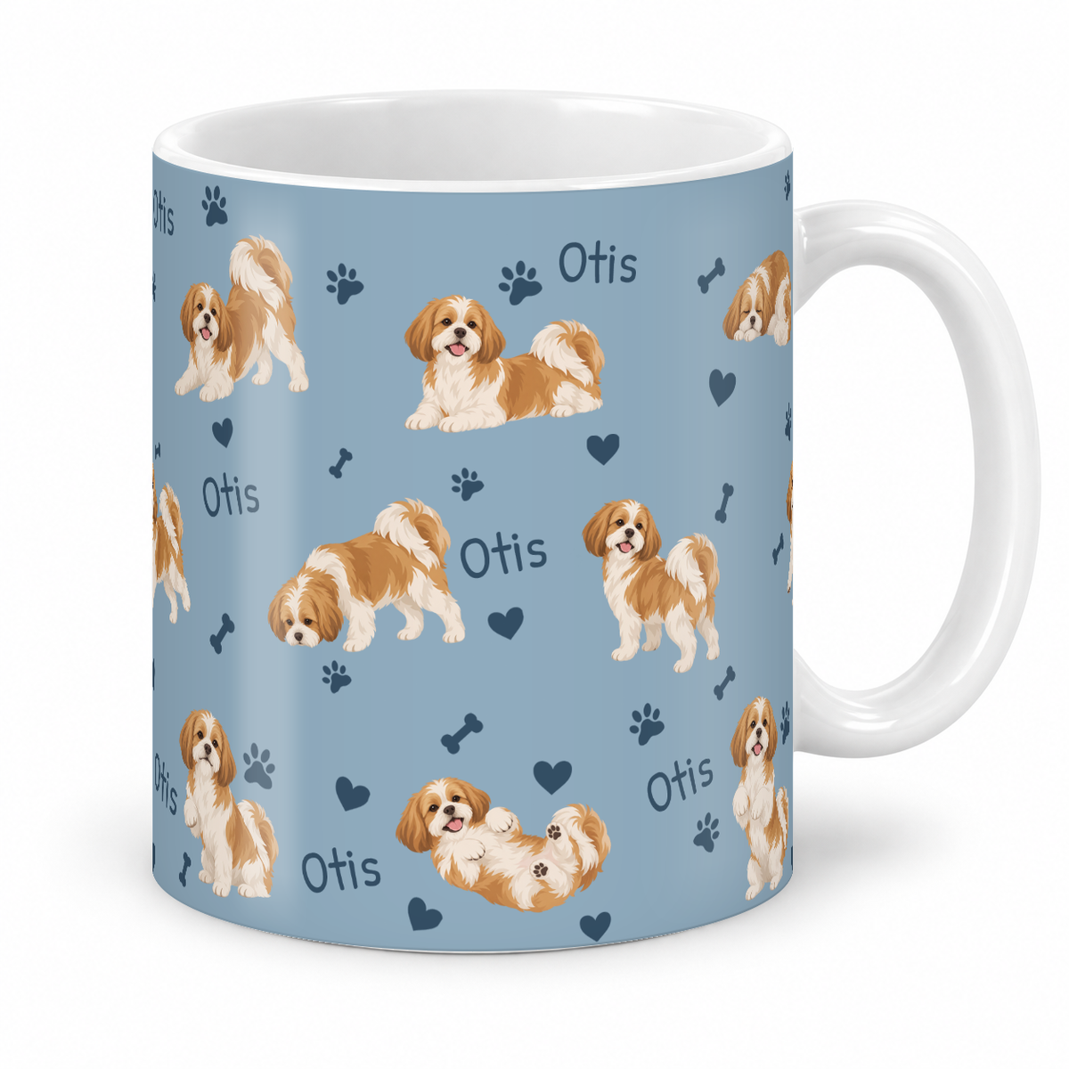 Shih Tzu personalized name mug — Dusty Blue Studio