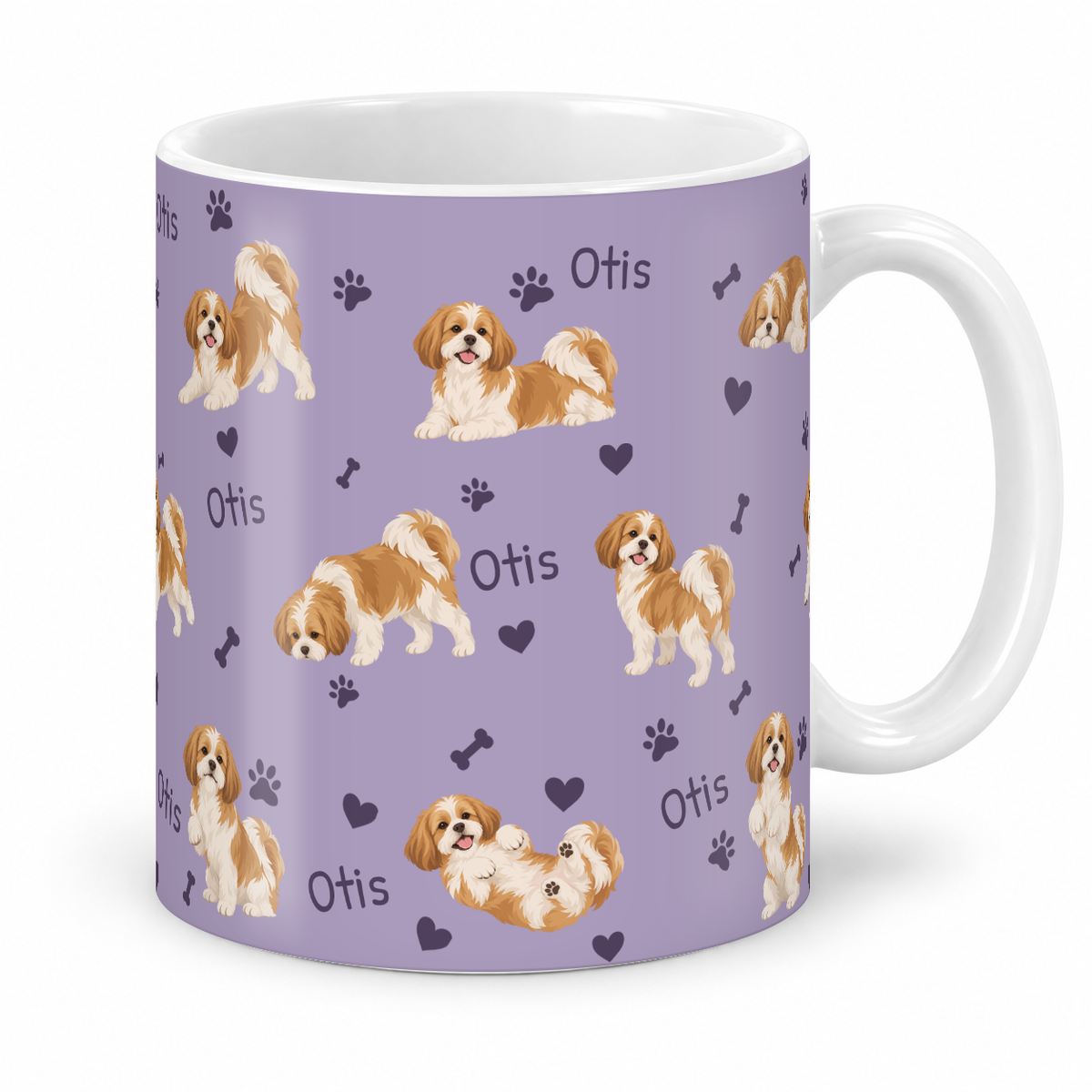 Shih Tzu personalized name mug — Soft Lavender Studio