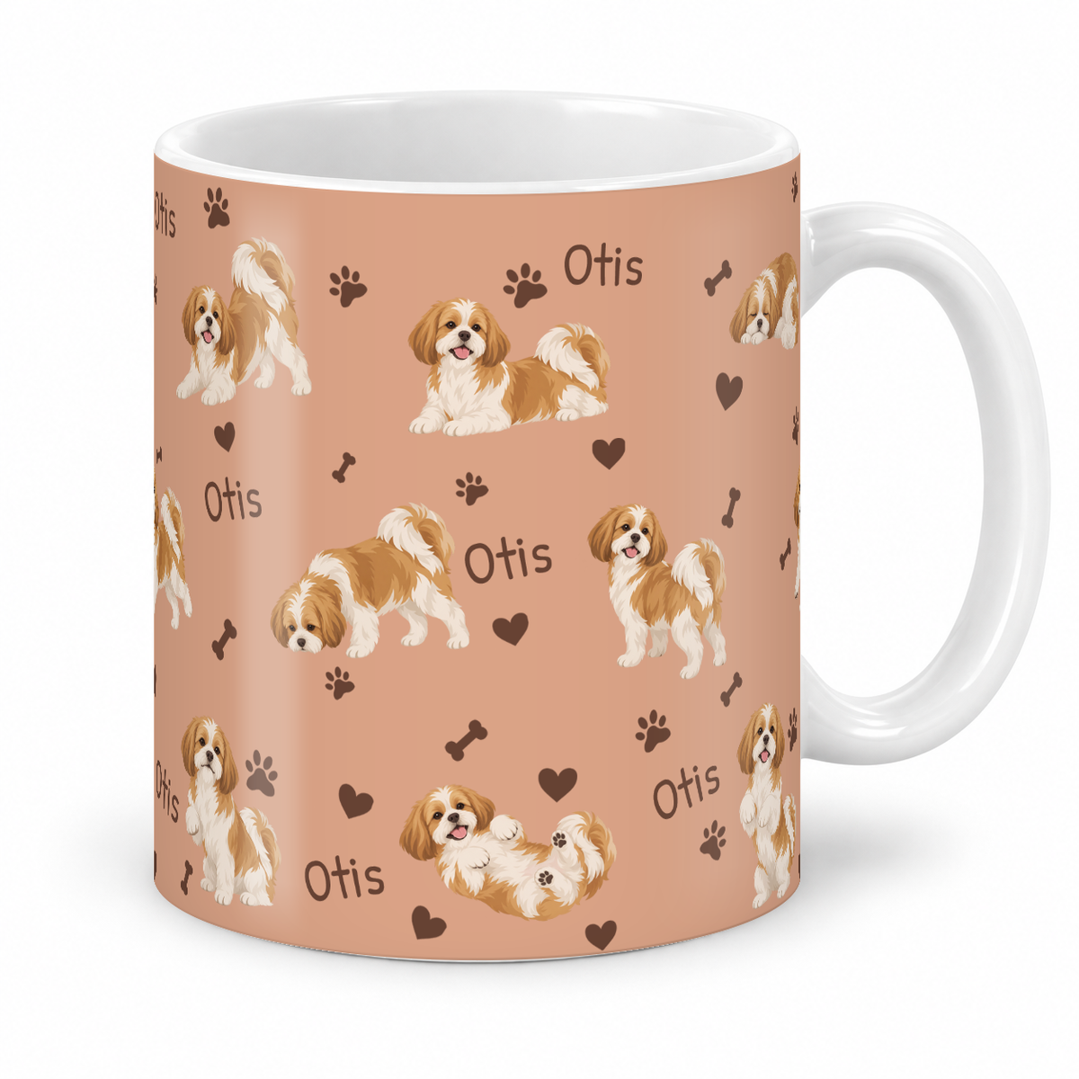 Shih Tzu personalized name mug — Peach Studio