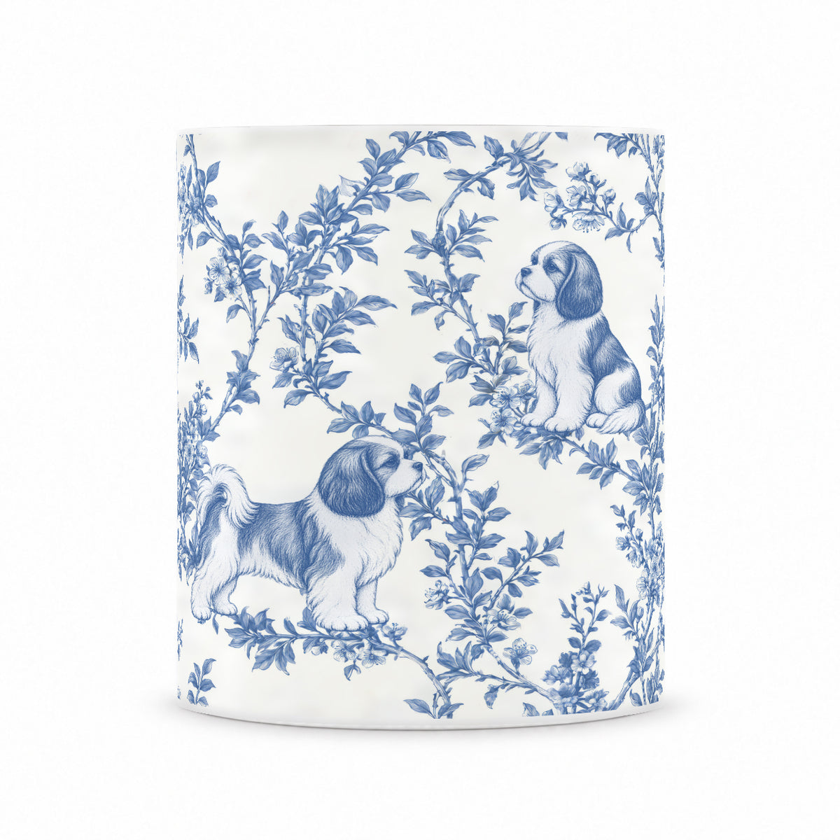 Shih Tzu toile mug — Blue Front View