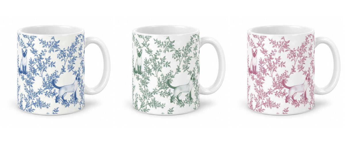 Siamese toile mug — Three Colors