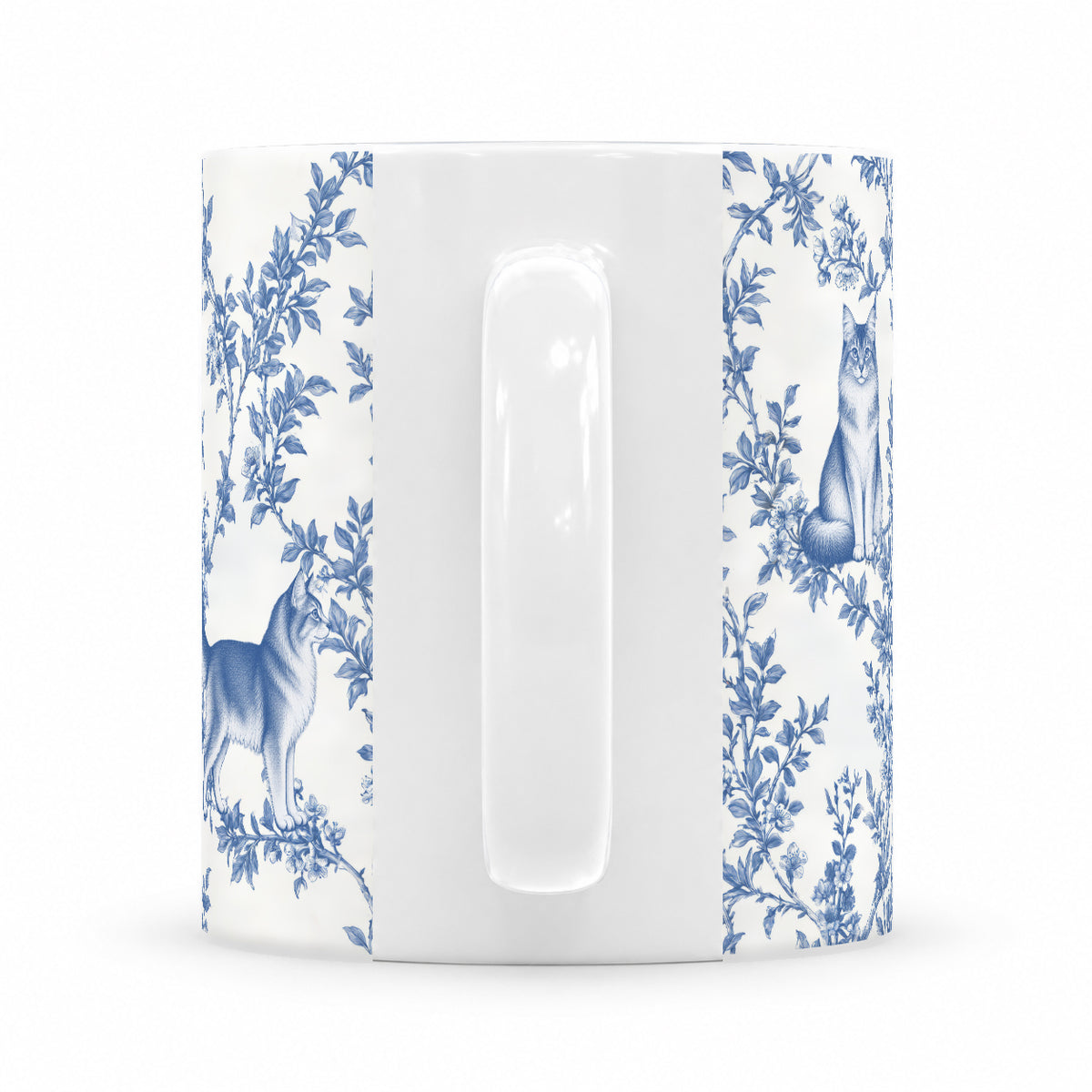 Somali toile mug — Blue Handle View