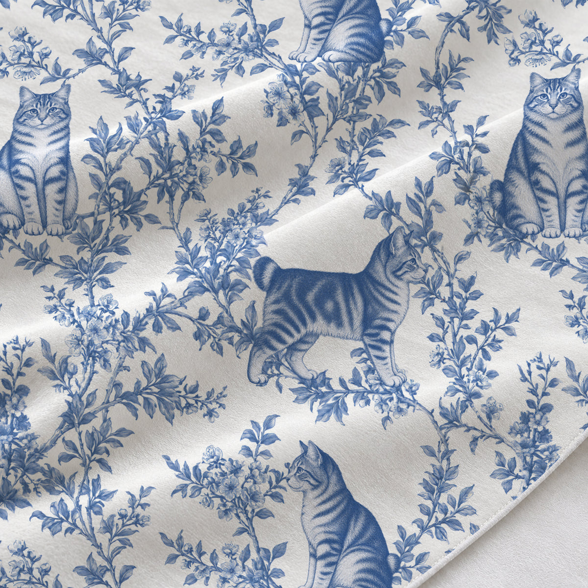 Blue fabric close-up