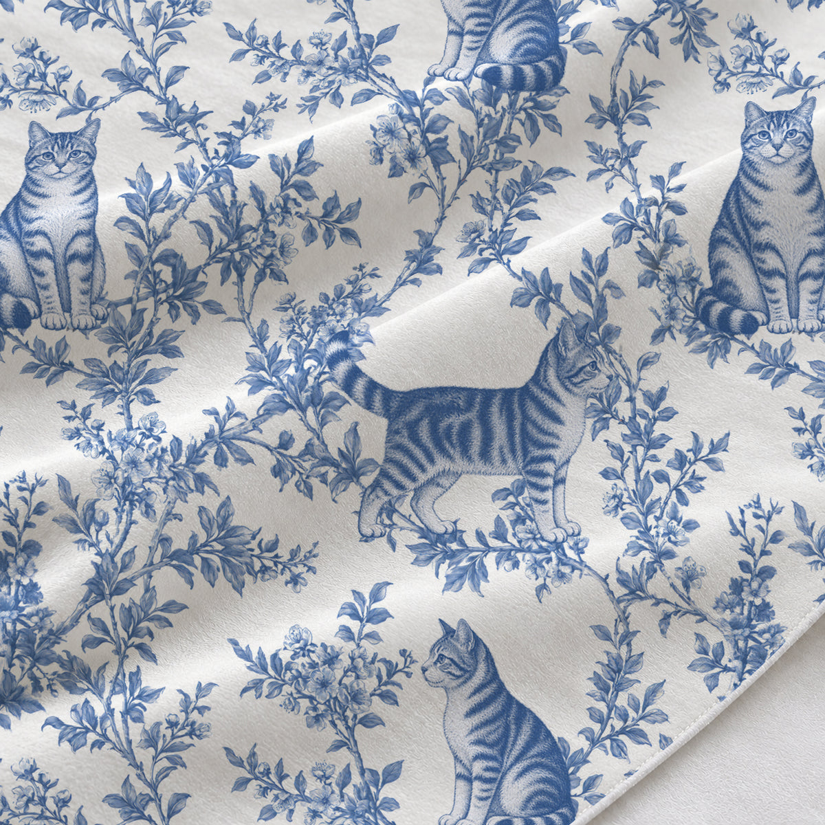 Blue fabric close-up