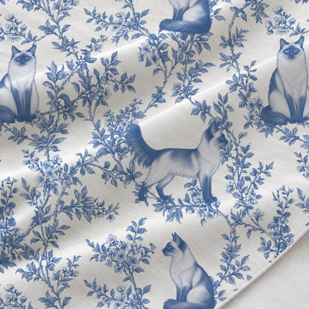 Blue fabric close-up