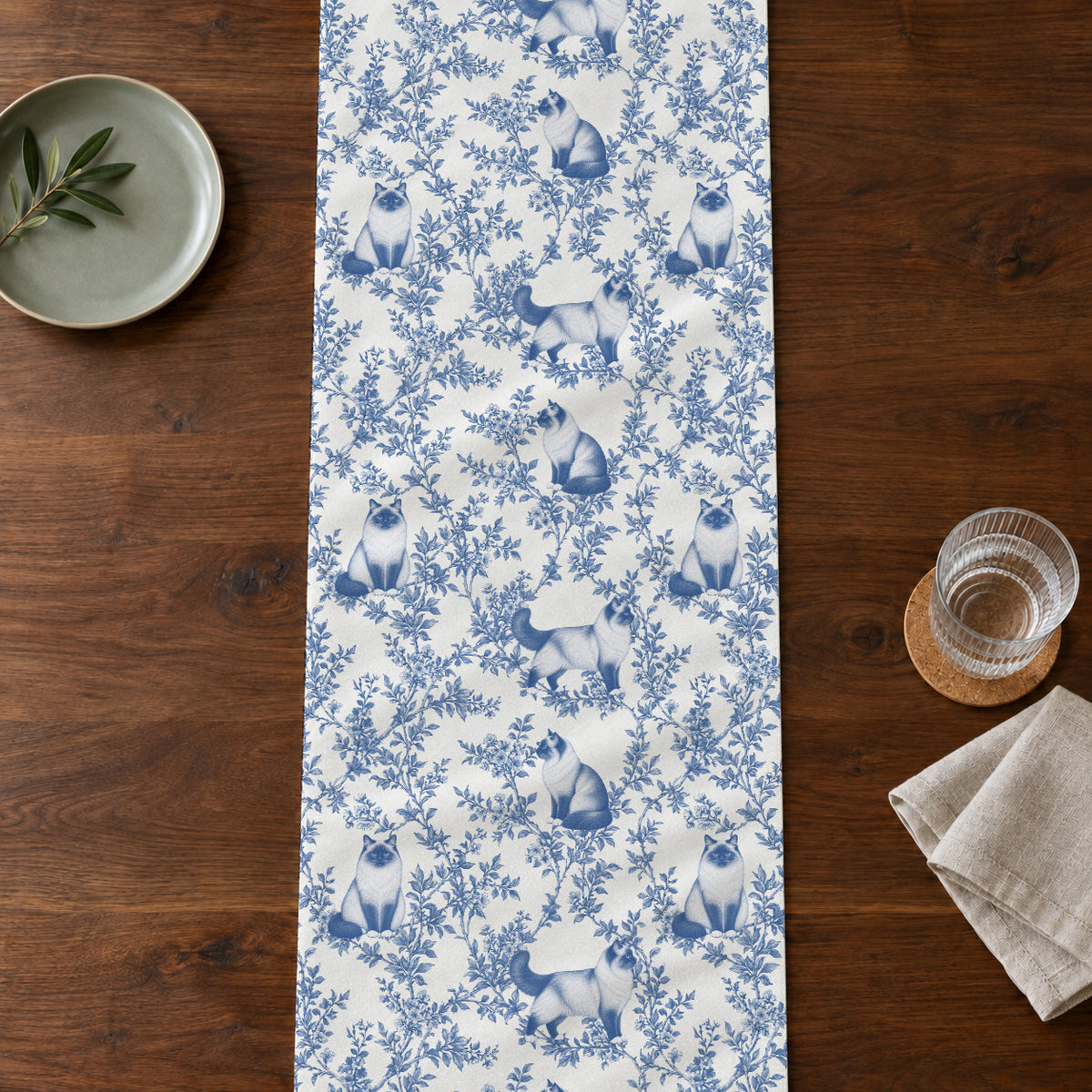 Blue overhead mockup