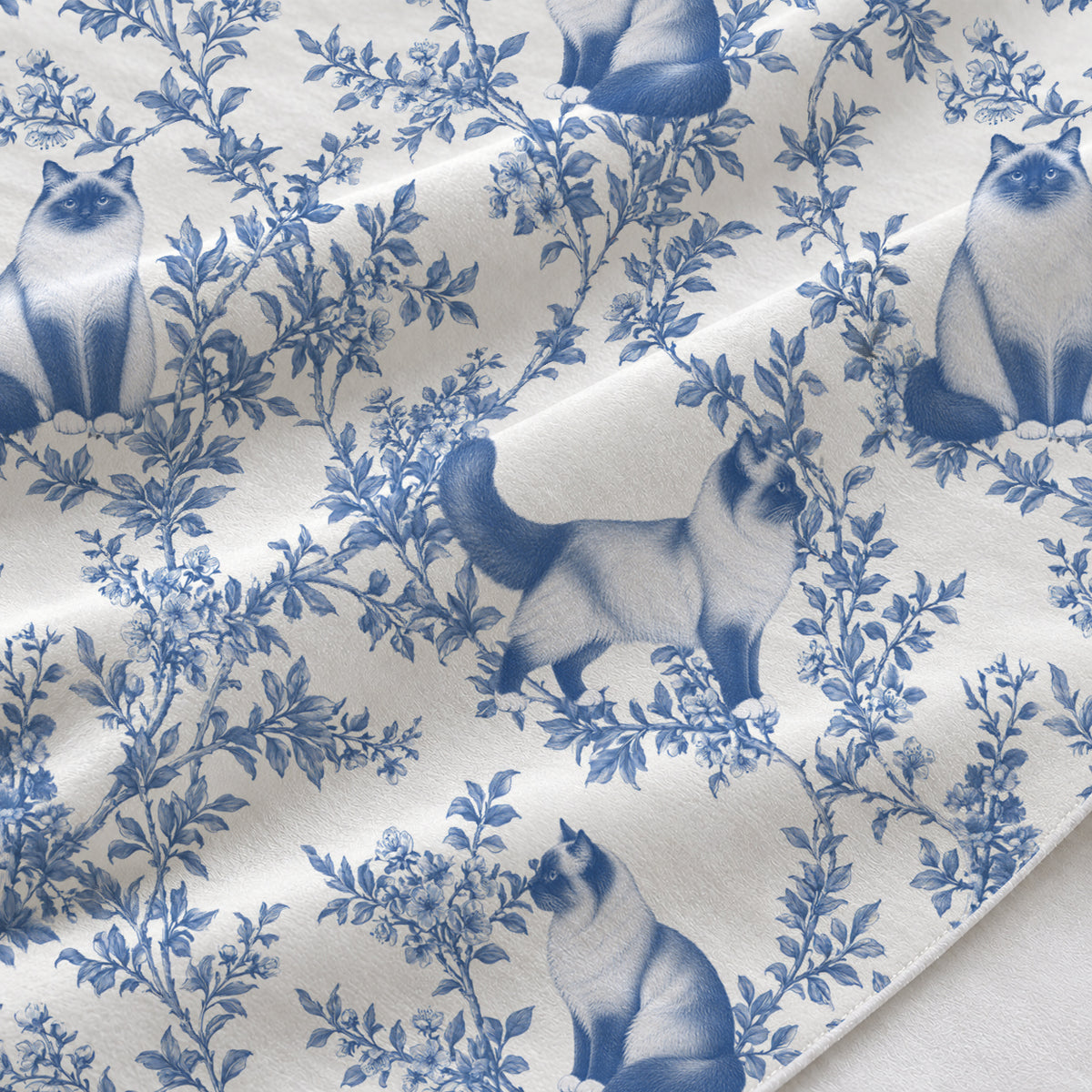 Blue fabric close-up