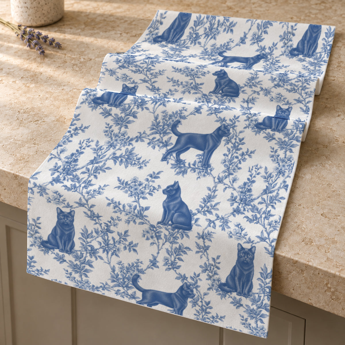Blue folded-detail mockup