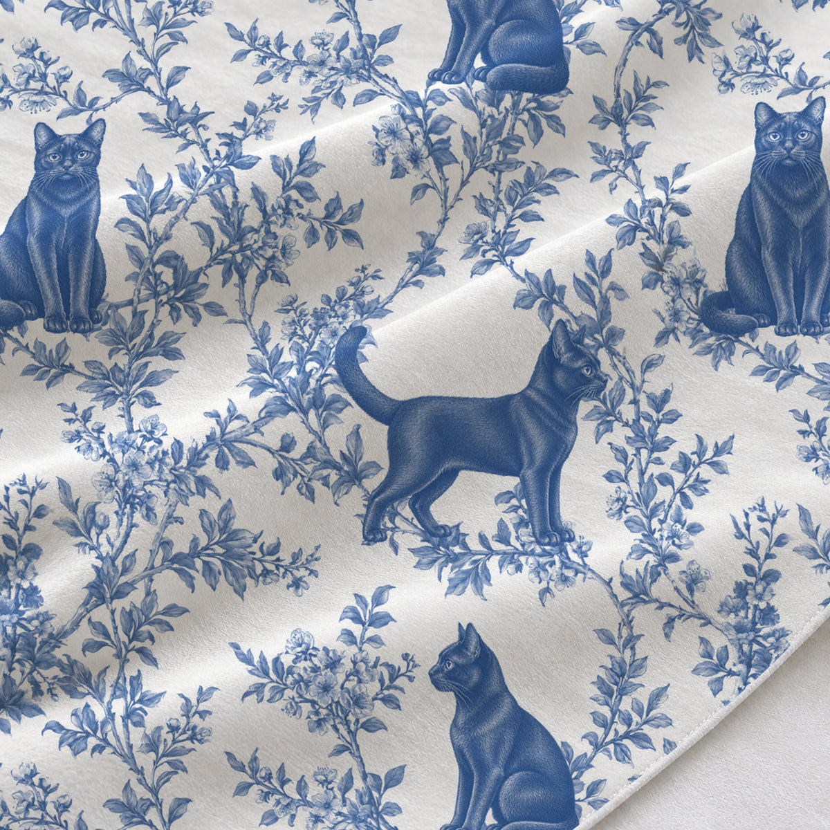 Blue fabric close-up