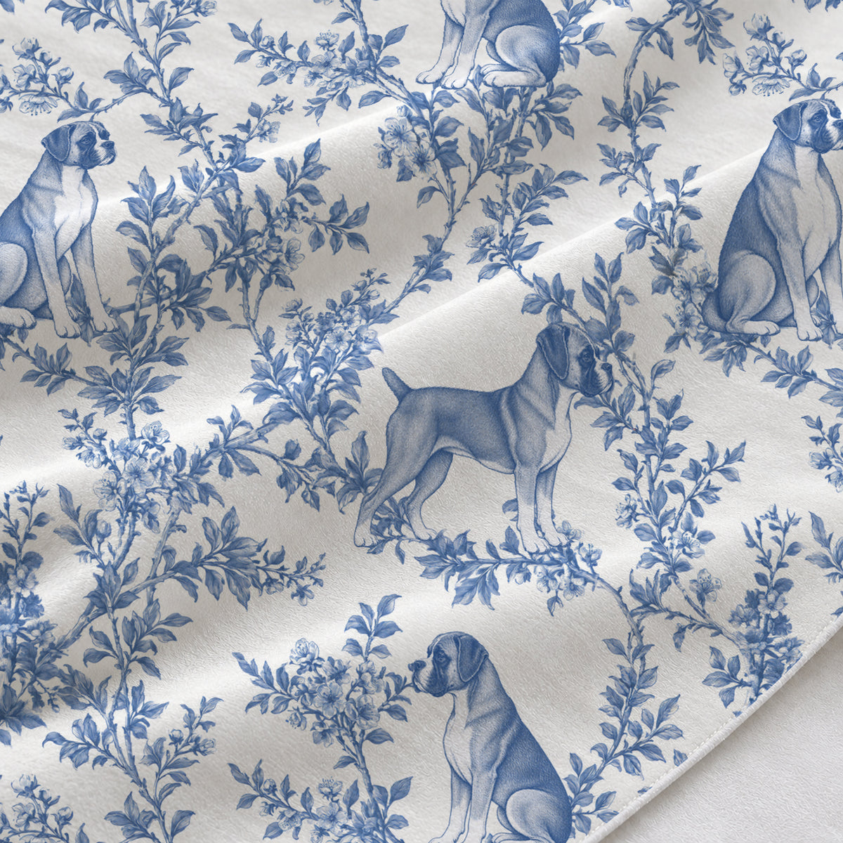Boxer toile de Jouy table runner mockup