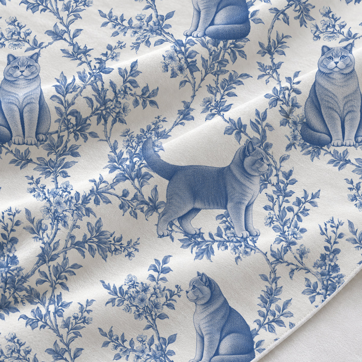 Blue fabric close-up