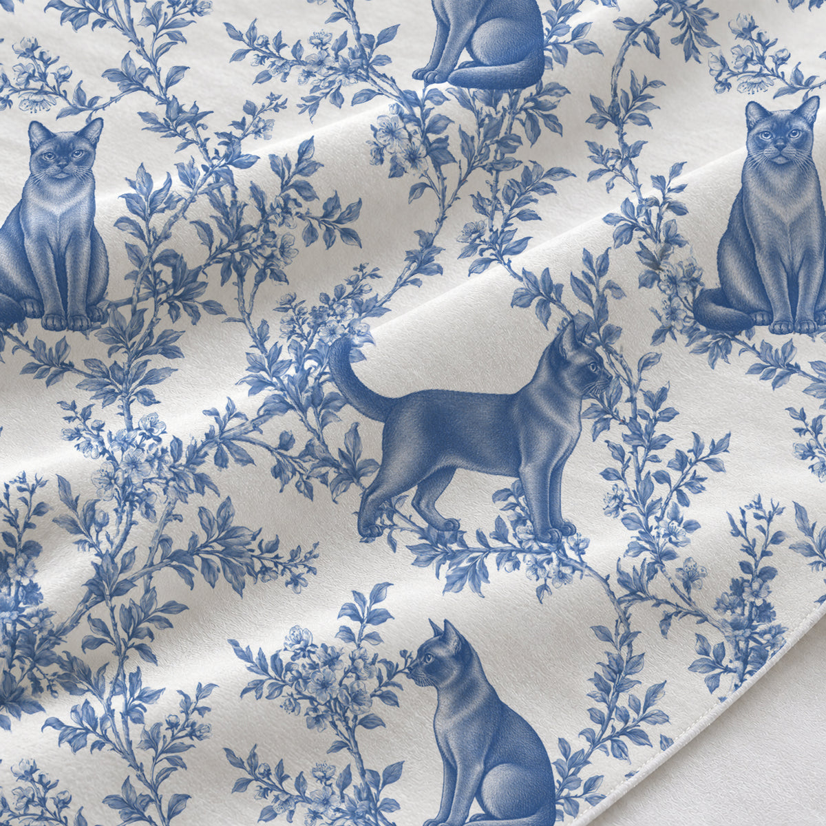 Blue fabric close-up