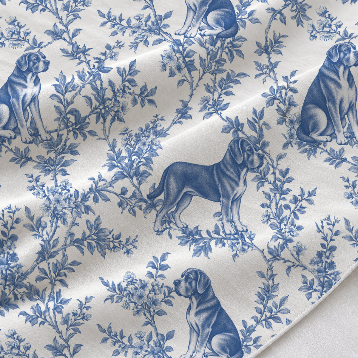 Cane Corso toile de Jouy table runner mockup