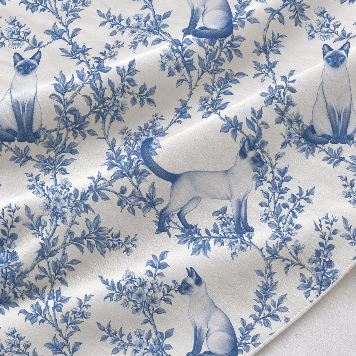 Blue fabric close-up