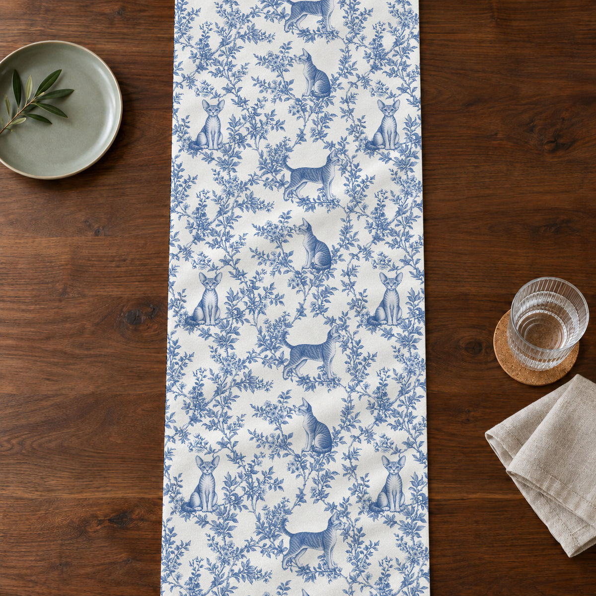 Blue overhead mockup