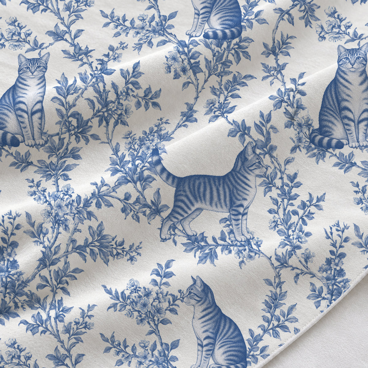 Blue fabric close-up