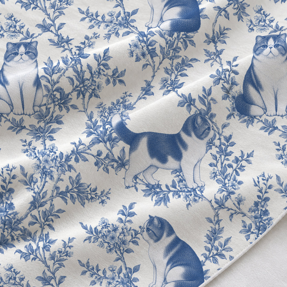 Blue fabric close-up