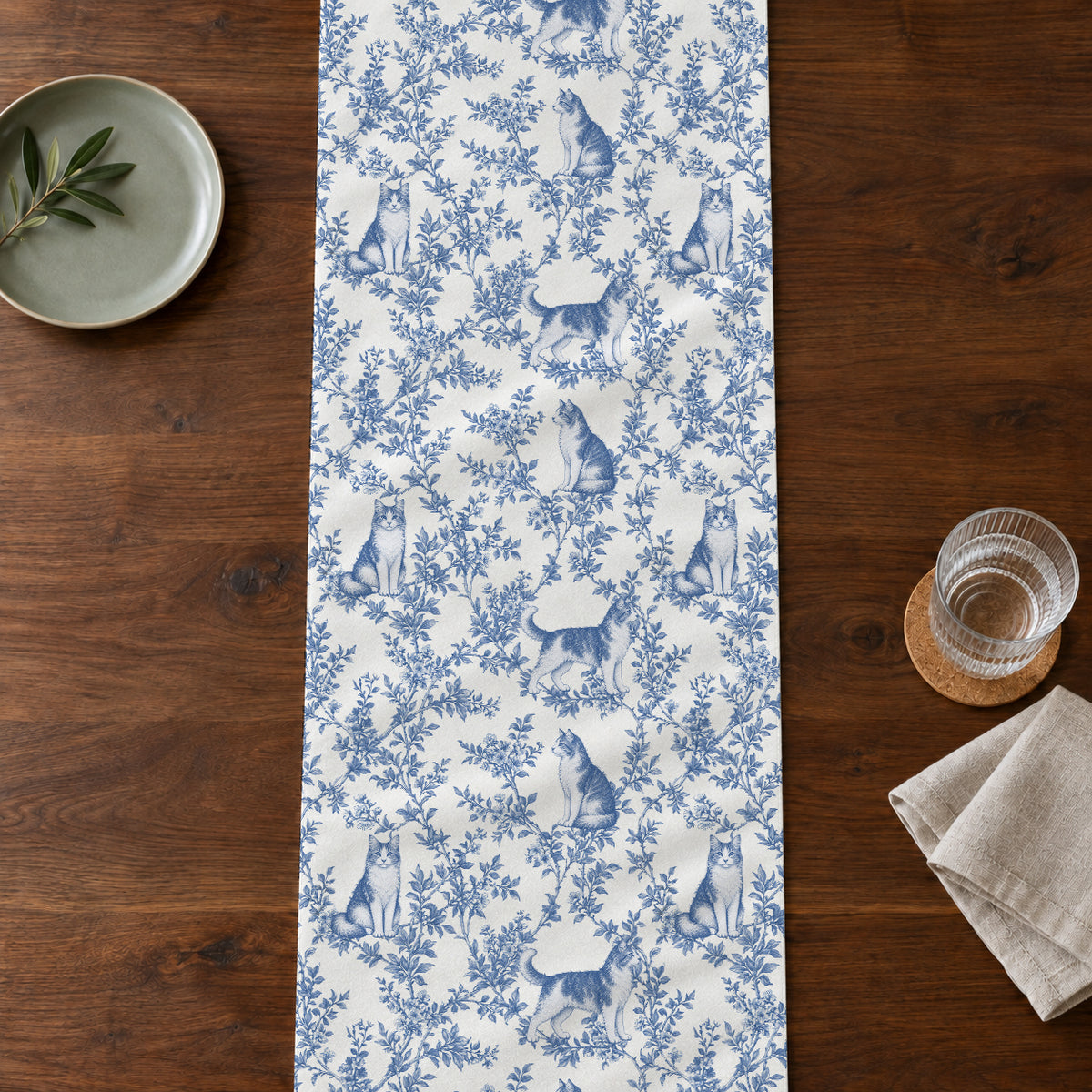Blue overhead mockup