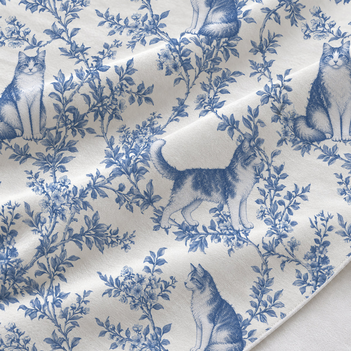Blue fabric close-up