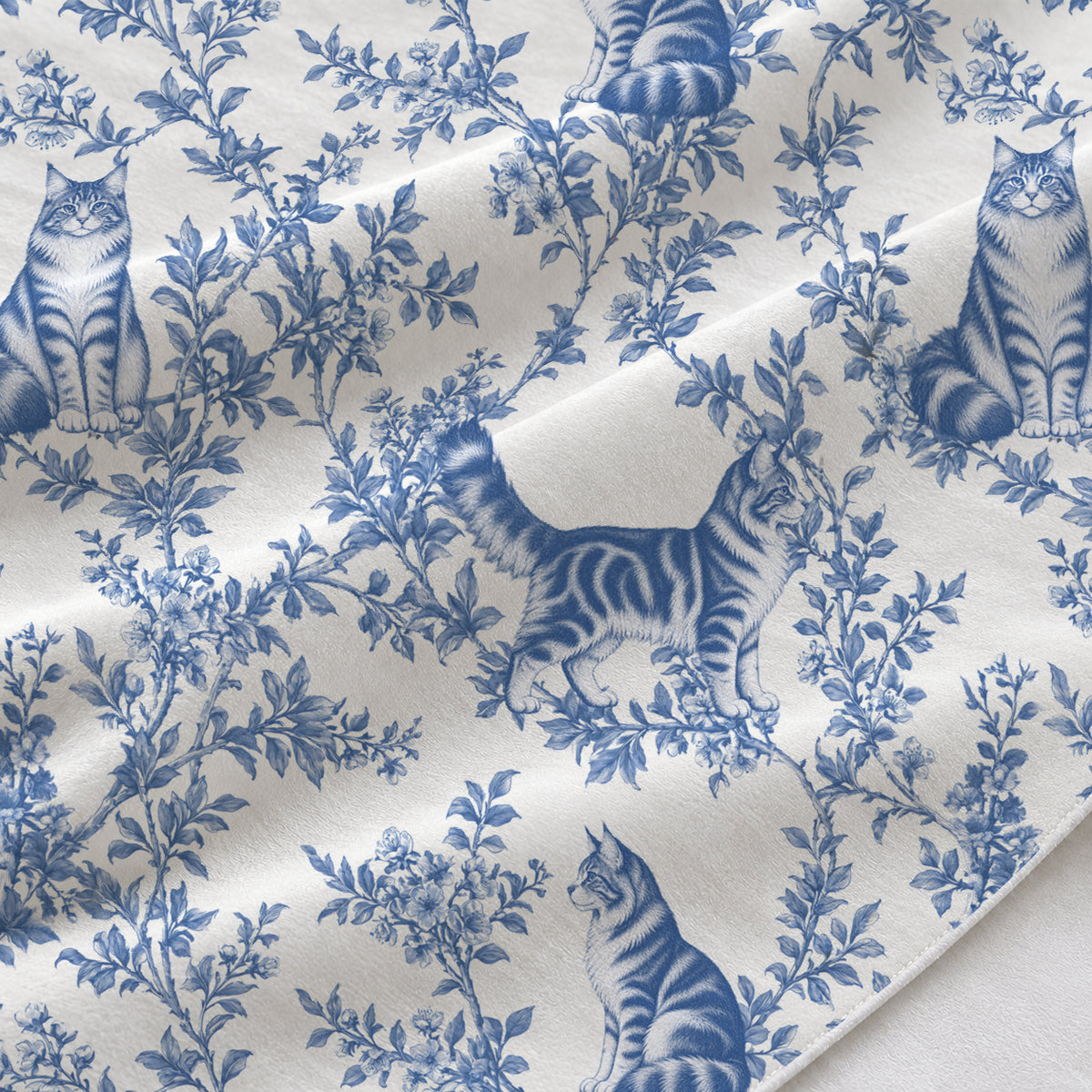 Blue fabric close-up