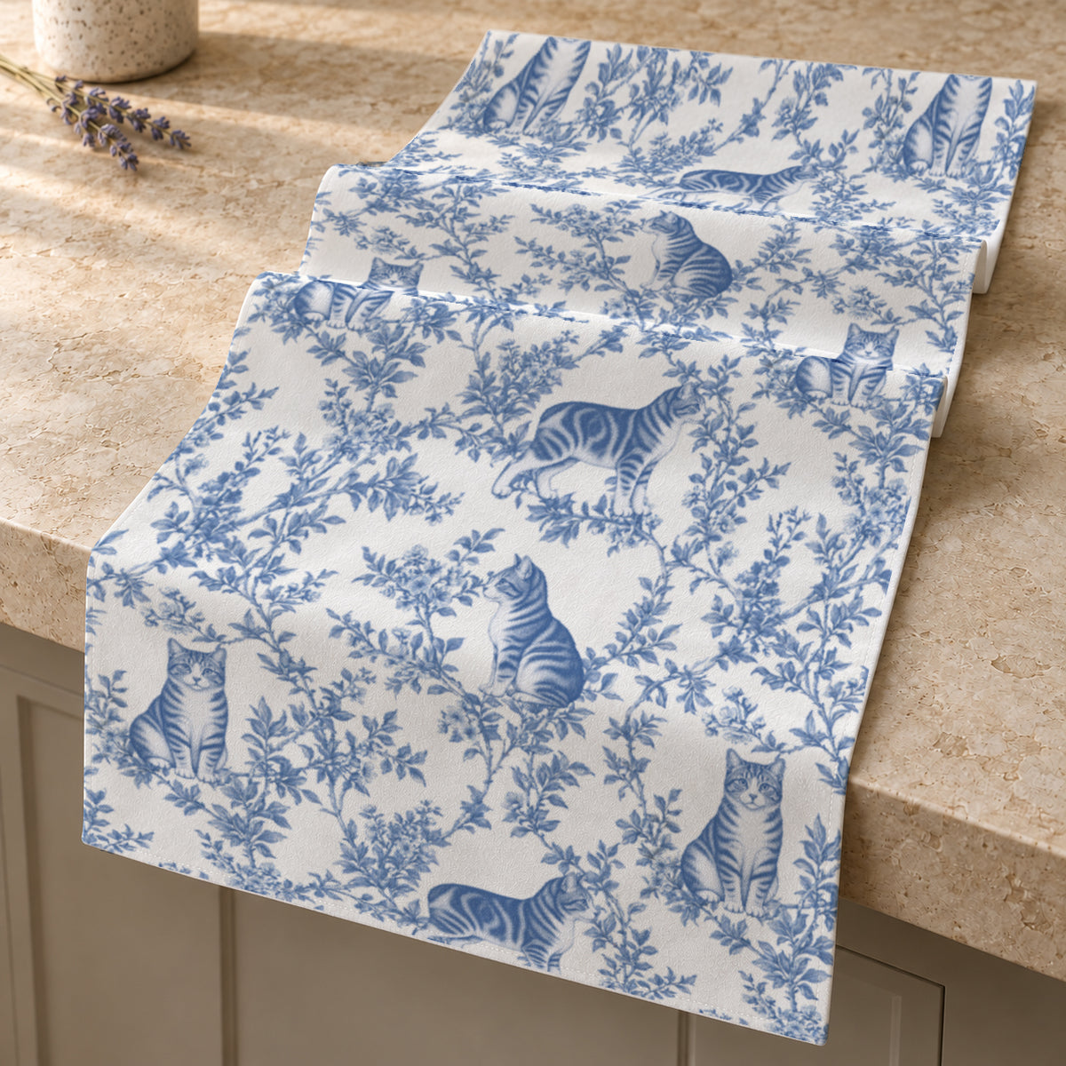 Blue folded-detail mockup
