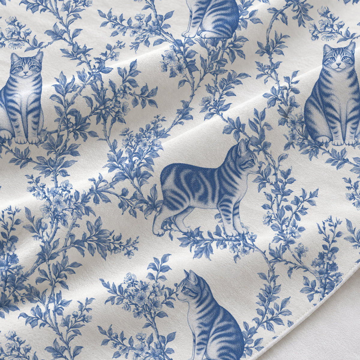 Blue fabric close-up