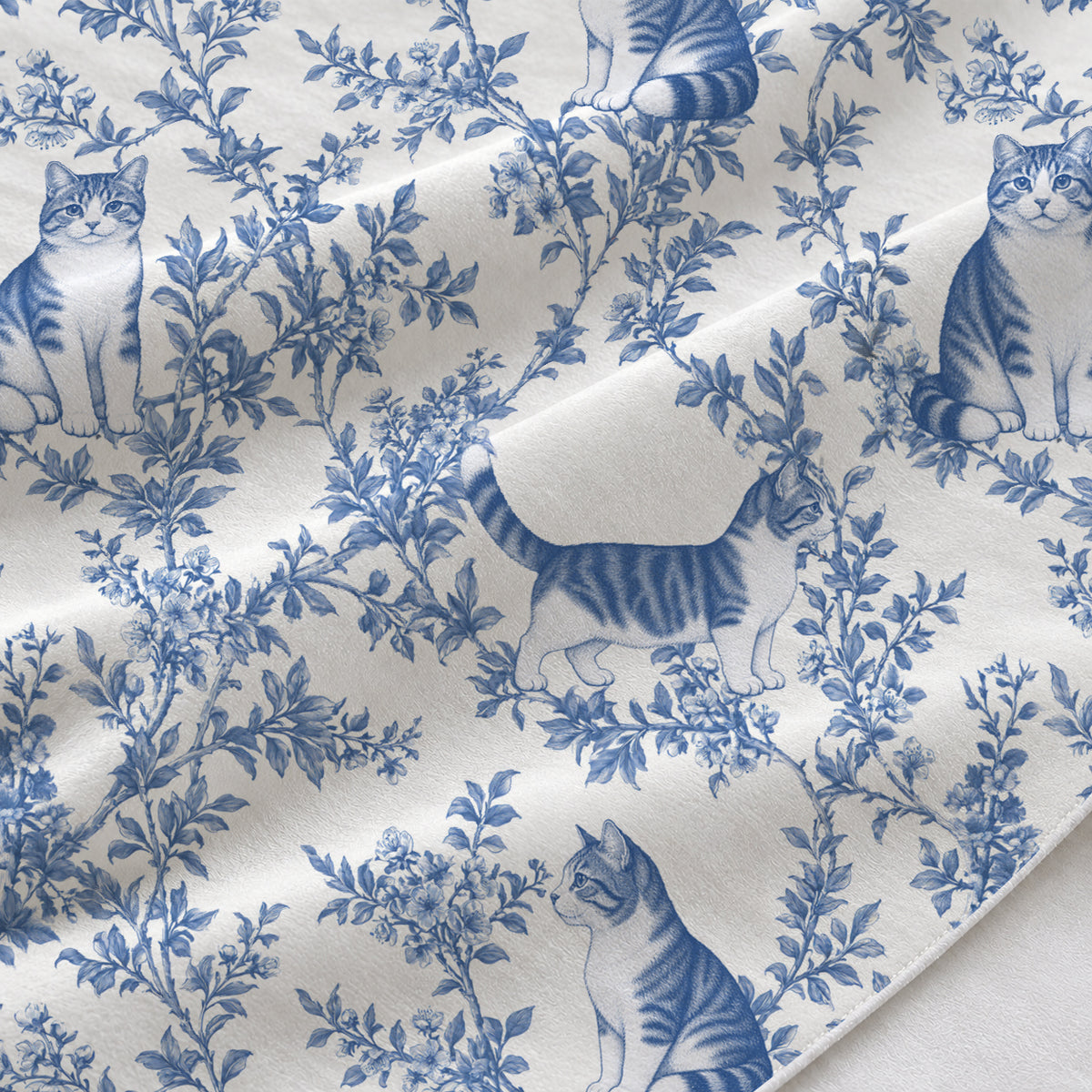 Blue fabric close-up
