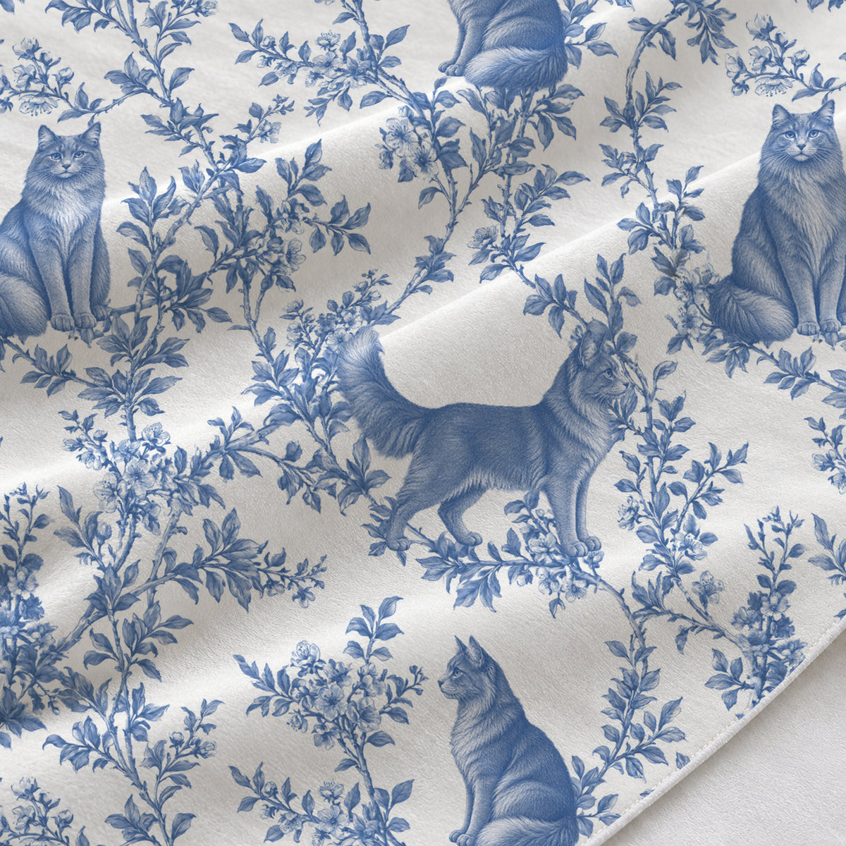 Blue fabric close-up