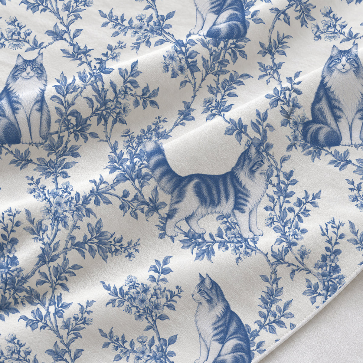 Blue fabric close-up