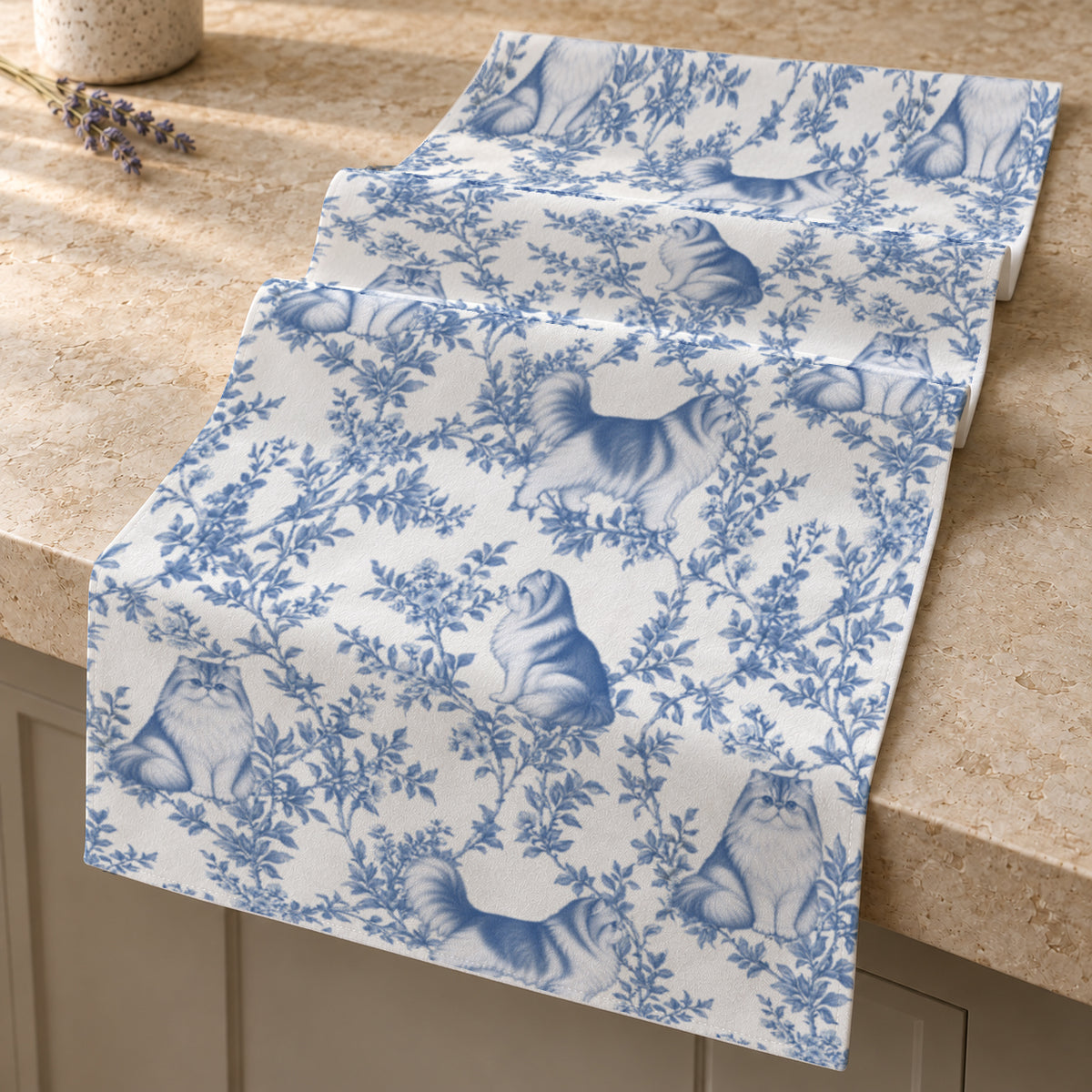 Blue folded-detail mockup